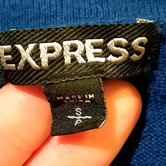 Express Blue Open Front Cardigan Sweater size Small - Picture 5 of 6